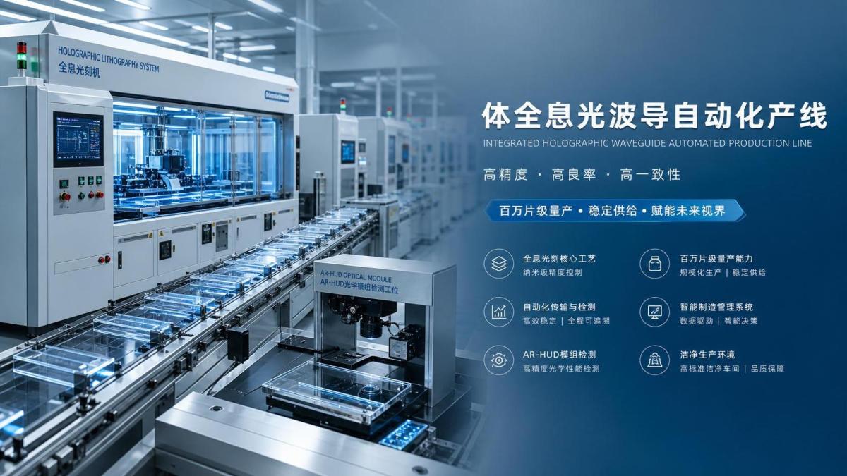 天津百万片级体全息光波导产线投产，AR-HUD供给链迎来新变量