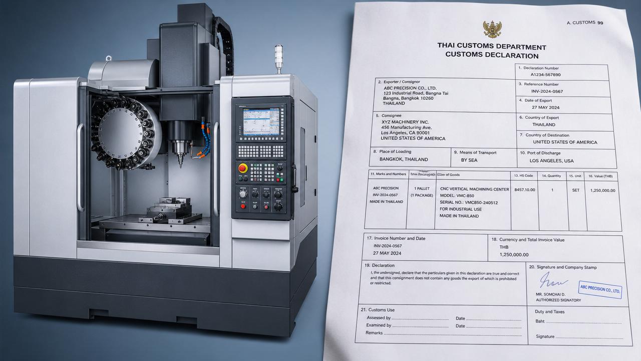 Verlängerung der BOI-Genehmigung in Thailand auf 6 Monate, für die Einfuhr gebrauchter Werkzeugmaschinen müssen thailändische Zollanmeldungen eingereicht werden