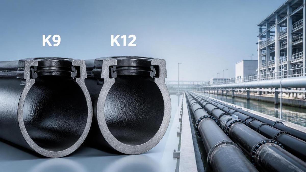 Verschil tussen nodulair gietijzeren buis K9 en K12