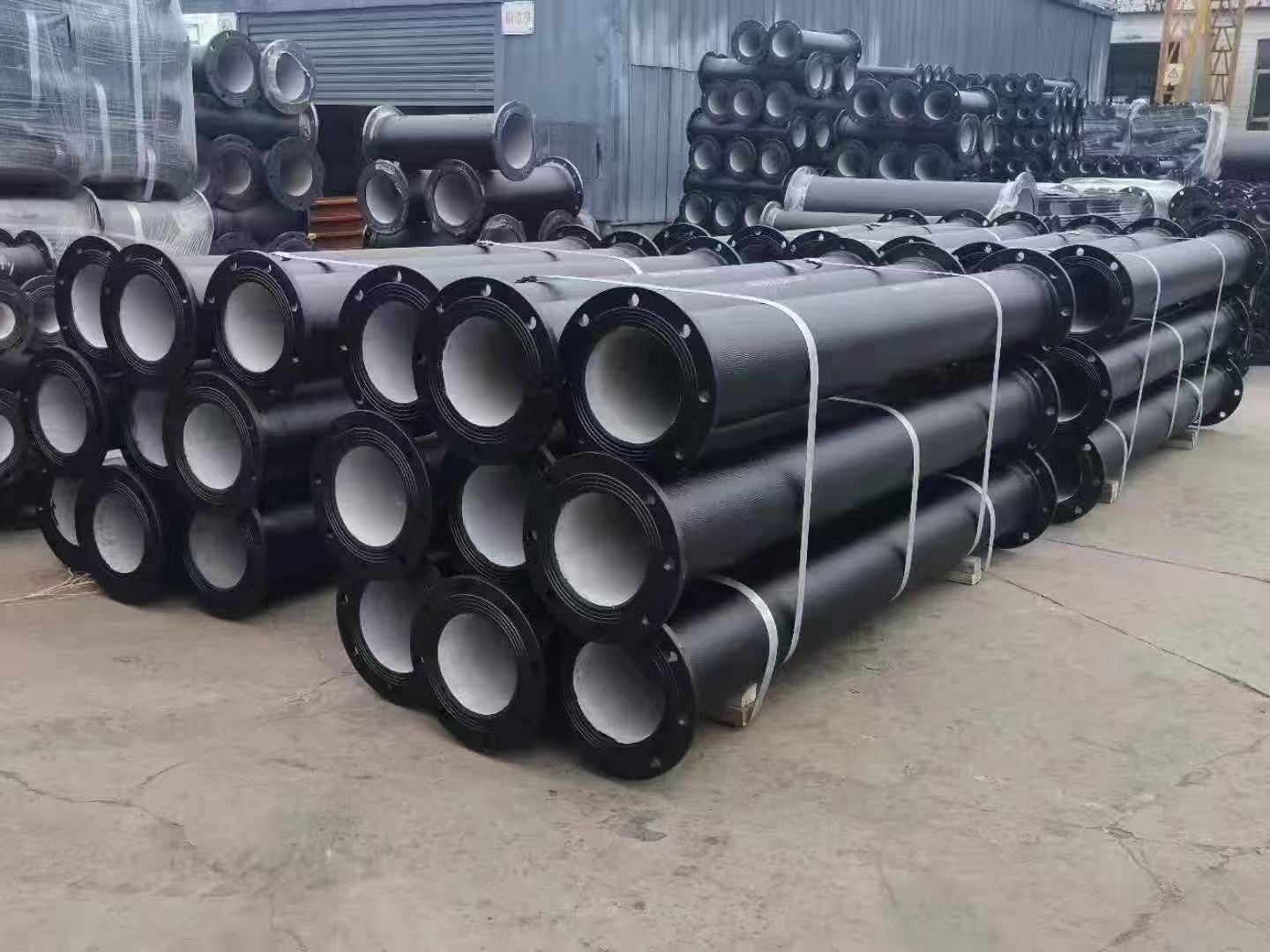 Tubo de ferro dúctil com flange dupla