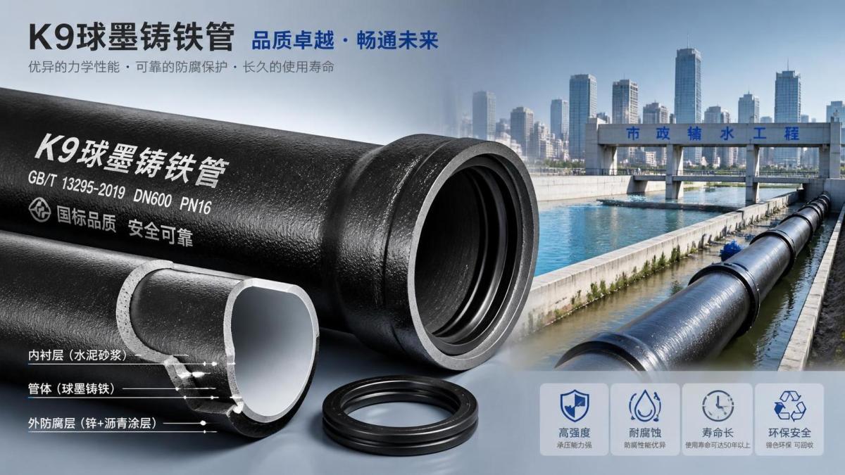 K9 Ductile Iron Pipe Specifications Especificações de tubos de ferro dúctil K9