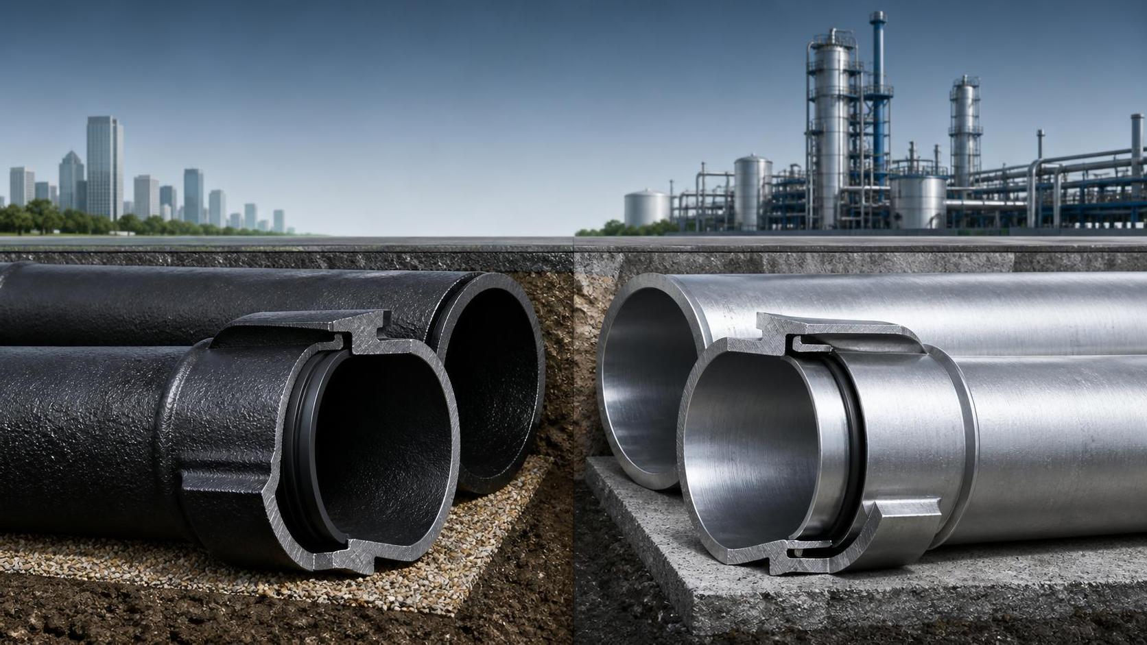 Tubos de Ferro Dúctil vs. Tubos de Aço: Qual é a Melhor Opção para o Seu Projeto de Infraestrutura?