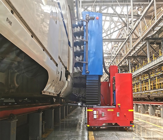 Máquina automática de lavado de trenes