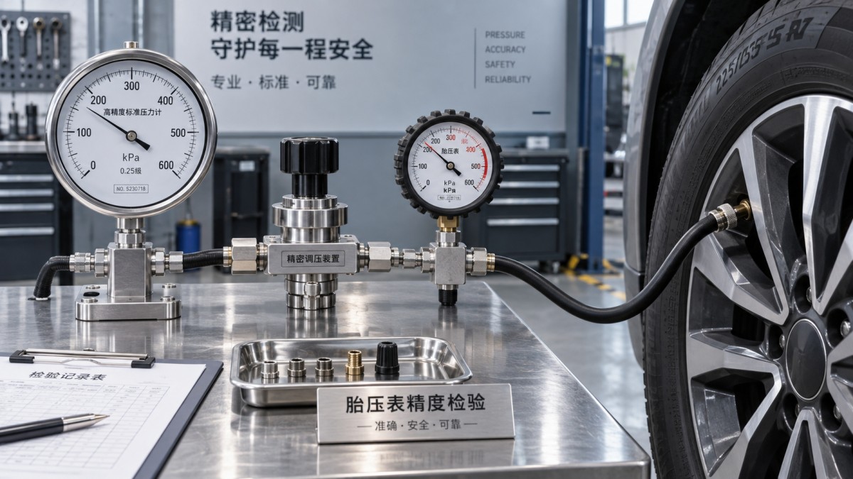 How to verify gauge accuracy for automotive tire inflation Come verificare la precisione del manometro per il gonfiaggio degli pneumatici automobilistici