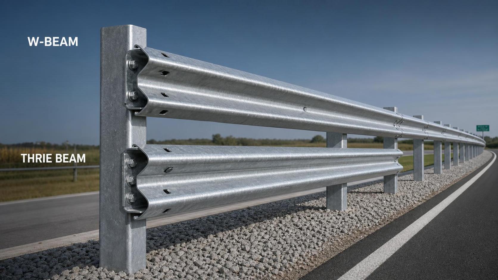 Comparação de materiais para barreiras de segurança: aço galvanizado, Thrie Beam e W-Beam