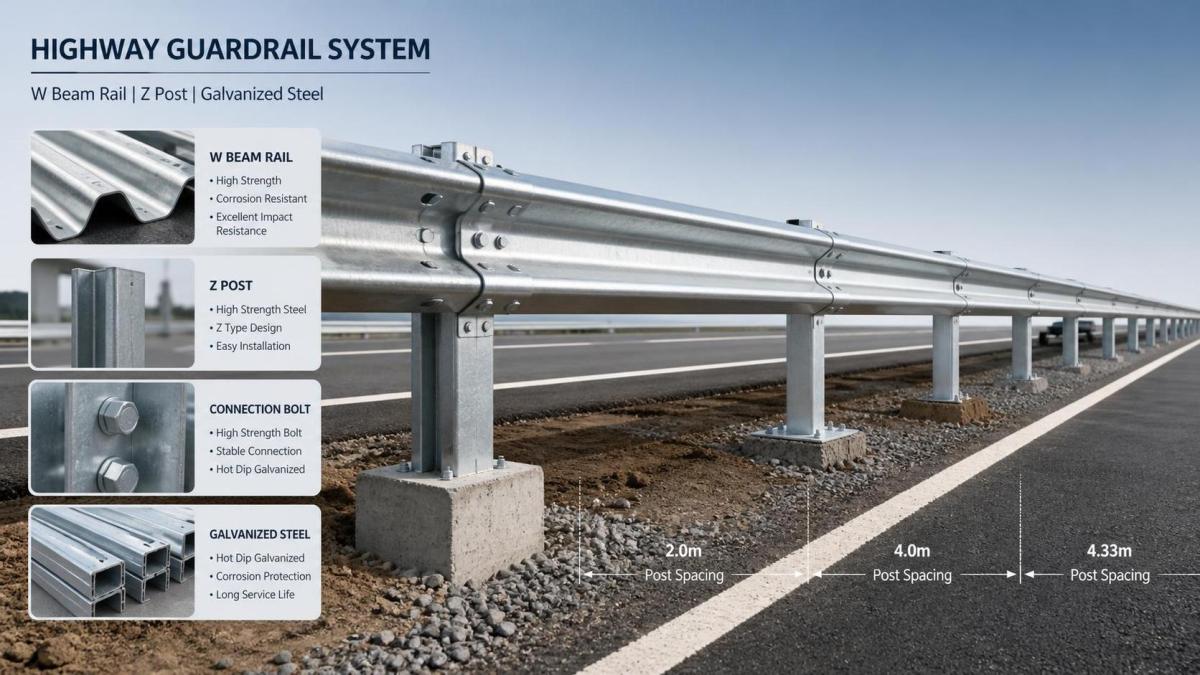 Preço do Guardrail com Poste em Z versus Custo do Guardrail com Viga W