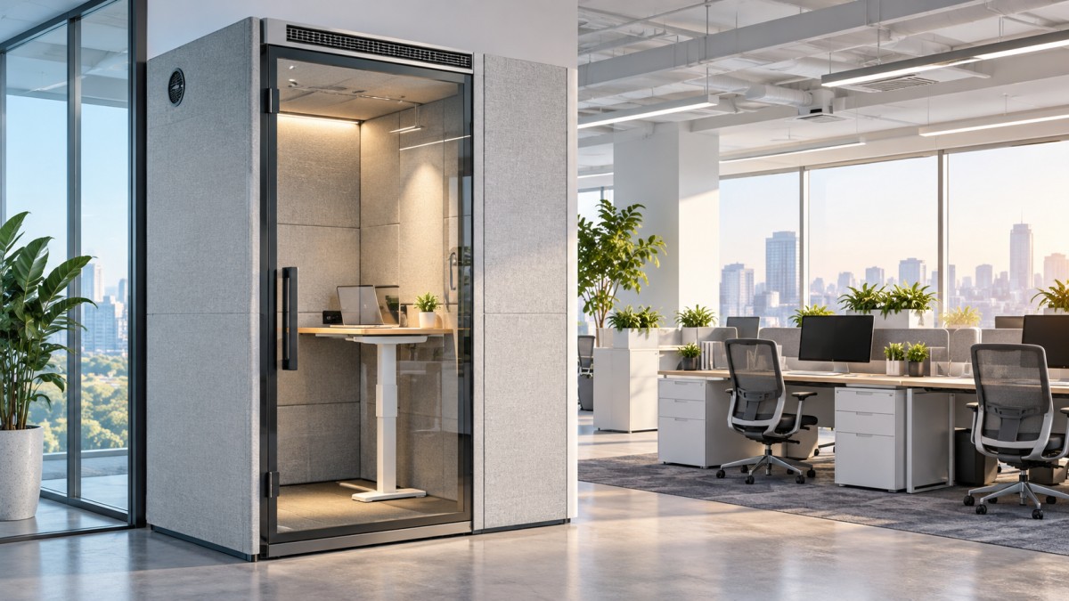 Warum Telefonkabinen im Büro stickig wirken und wie ein durchdachtes Lüftungsdesign dies löst
