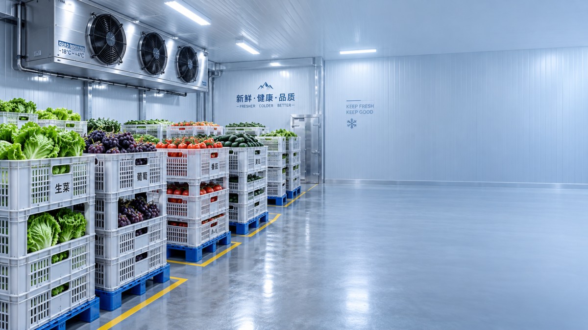 What cold room temperature range keeps fresh produce from spoiling? Que faixa de temperatura da câmara frigorífica evita que produtos frescos se deteriorem?
