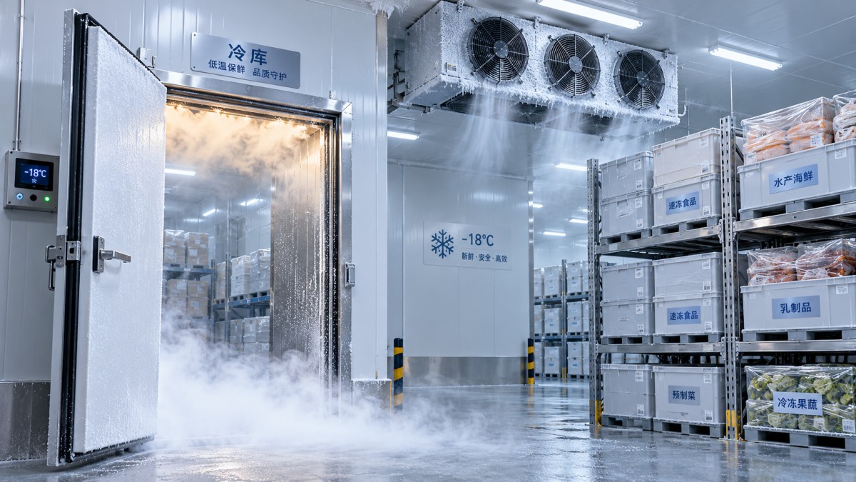 How door openings cause cold room temperature fluctuations Como as aberturas de portas causam flutuações na temperatura da câmara frigorífica