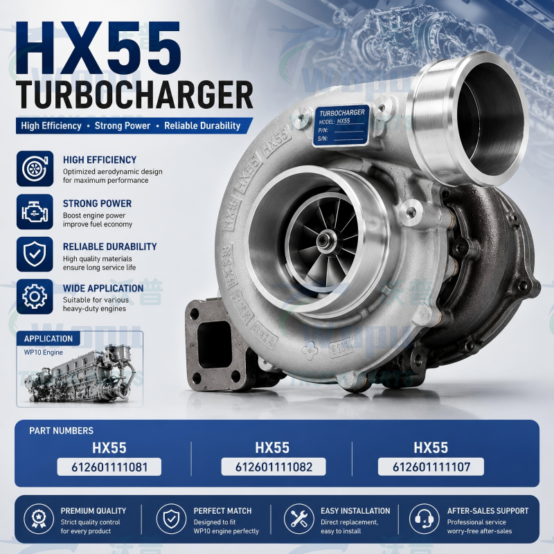 Conjunto de Turbocompressor HX55 para Motores Diesel Pesados