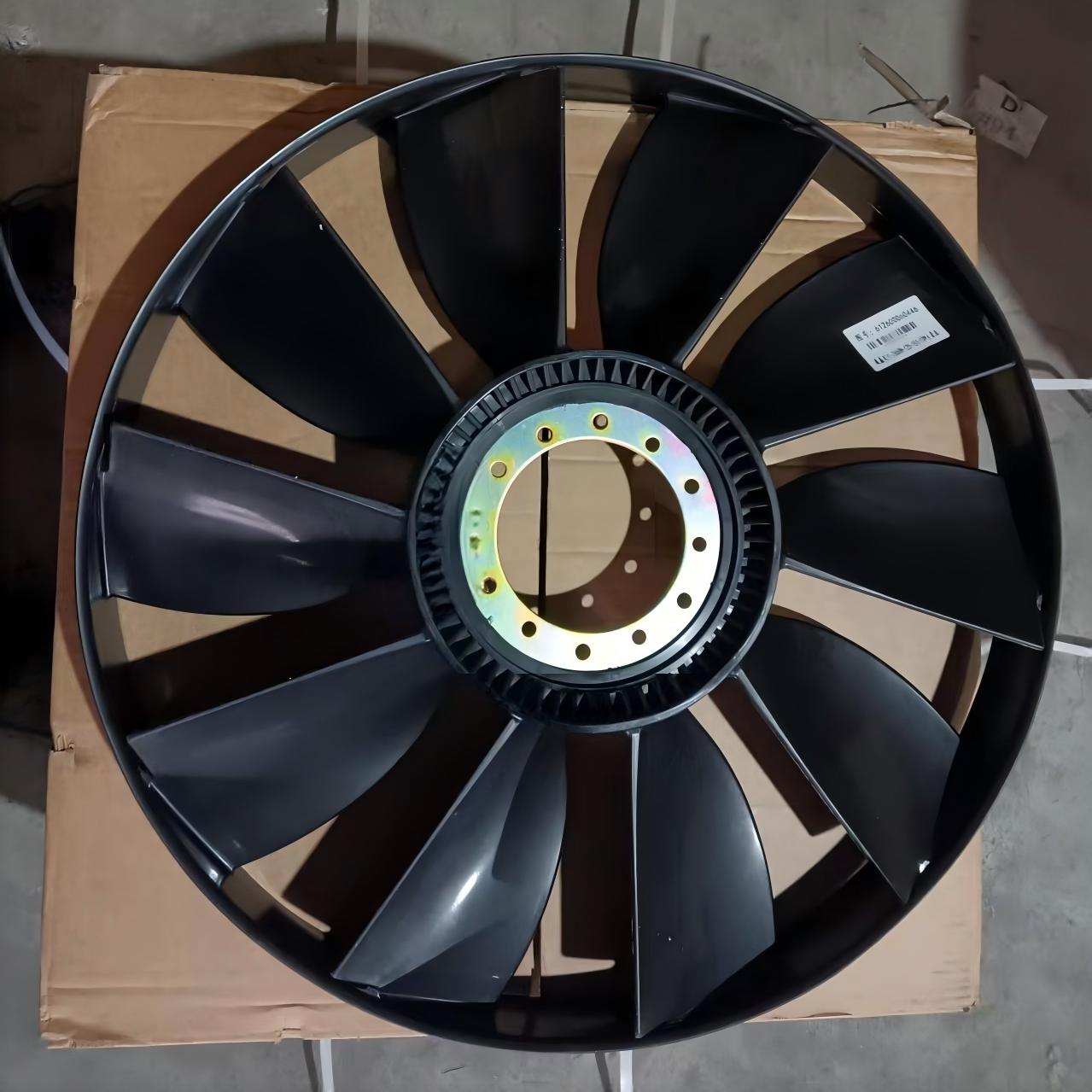 Hélice do ventilador HOWO preta, conjunto de ventilador de arrefecimento do motor para serviço pesado para caminhão SINOTRUK HOWO