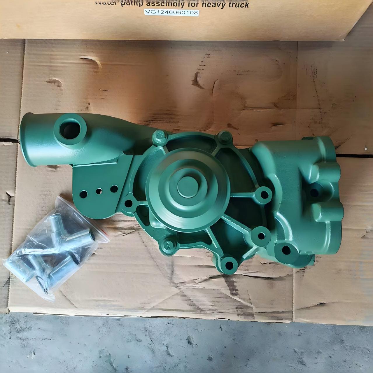 Bomba de água D12 completa VG1246060108 conjunto da bomba de água de arrefecimento do motor pesado para motor SINOTRUK HOWO D12