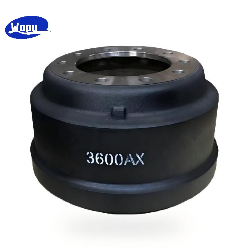 Tambor de freio 3600AX para peças de reposição do sistema de freios de caminhões pesados e semirreboques
