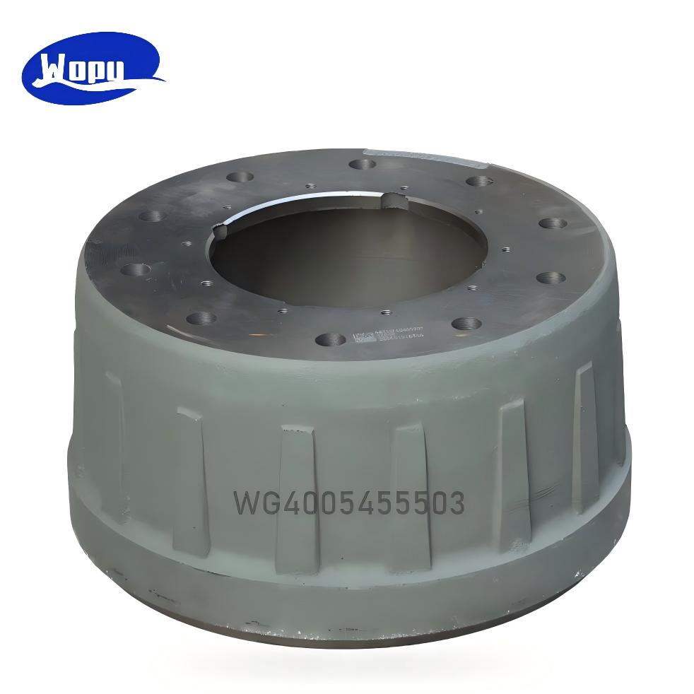 Tambor de freio Sinotruk HOWO WG4005455503 para caminhões pesados — peças de reposição do sistema de freio do eixo