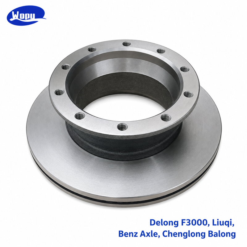 Disco de freio para caminhão Delong F3000, Liuqi Chenglong Balong e eixo Benz, rotor de freio para peças de freio a disco para serviço pesado