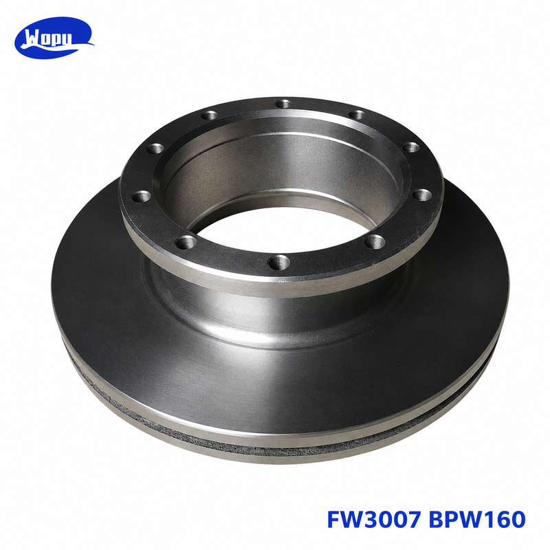 Disco de freio BPW160 FW3007 para caminhão-reboque, rotor de freio para eixo com freio a disco de serviço pesado