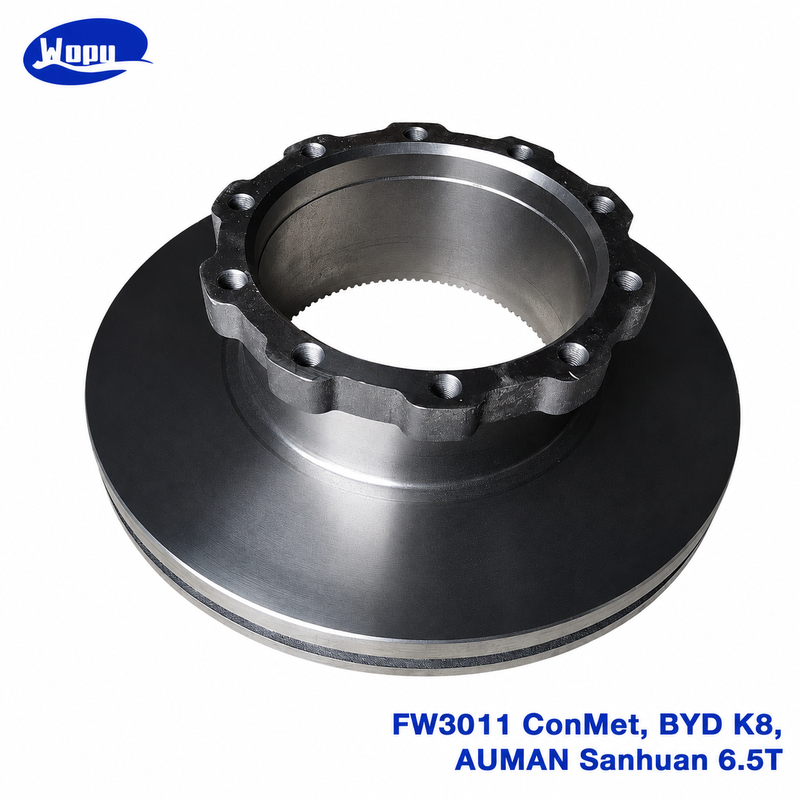 Disco de freio ConMet BYD K8 AUMAN Sanhuan 6.5T FW3011 para caminhão e ônibus, rotor de freio para peças de eixo com freio a disco