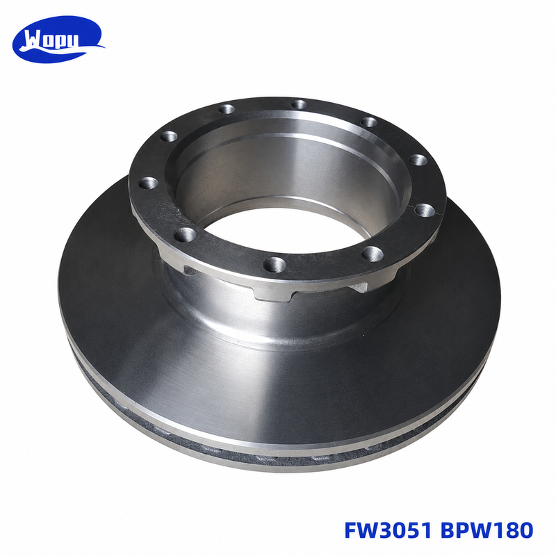 Disco de freio BPW180 FW3051 para caminhão-reboque, rotor de freio para peças de eixo com freio a disco para serviço pesado