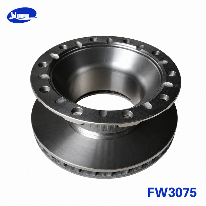 Disco de freio para caminhão Benz FW3075, rotor de freio a disco para peças de sistemas de freio de caminhões pesados