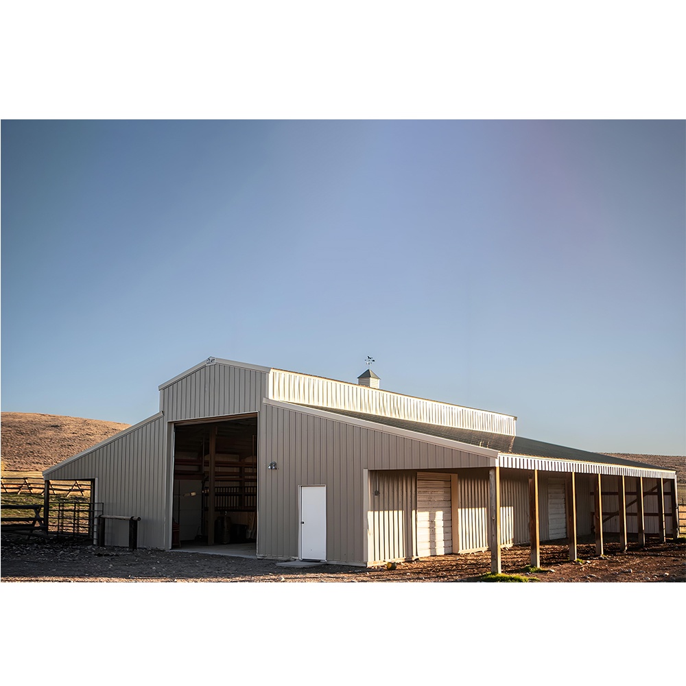Casa de granja con estructura de acero & cobertizo para ganado