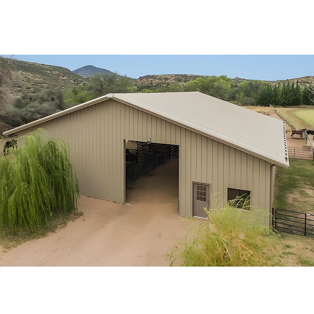 Casa de granja con estructura de acero & cobertizo para ganado
