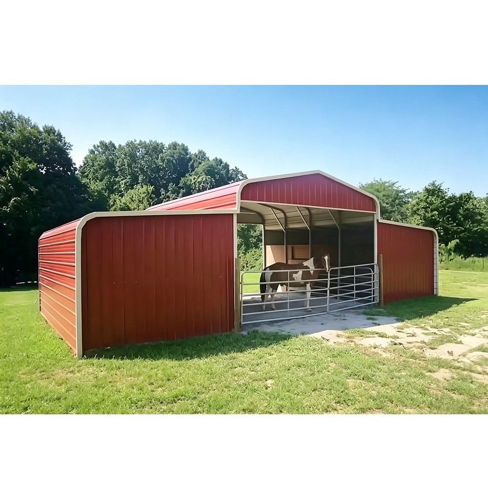 Casa de granja con estructura de acero & cobertizo para ganado