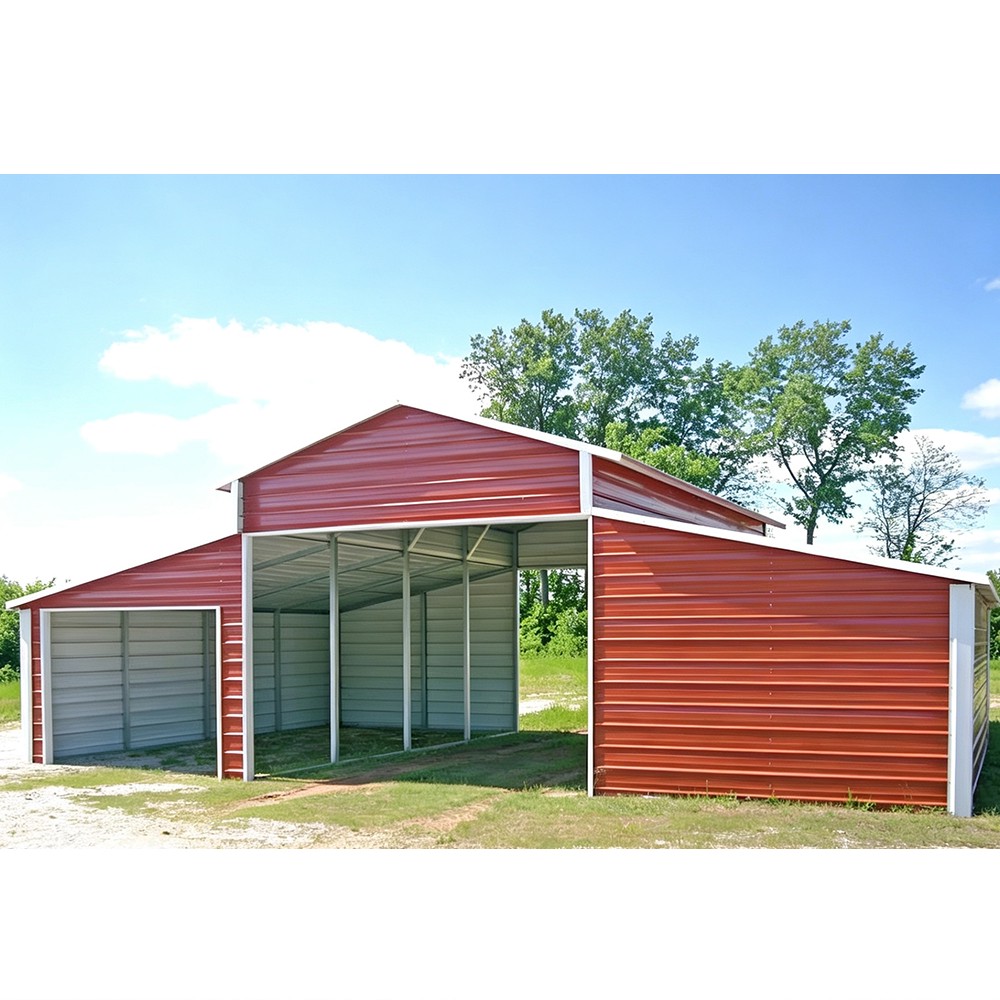 Casa de granja con estructura de acero & cobertizo para ganado