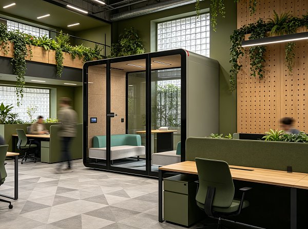 Layout-Ideen für Kollaborations-Pods für Teams von 2 bis 6 Personen in Großraumbüros Layout-Ideen für Kollaborations-Pods für Teams von 2 bis 6 Personen in Großraumbüros