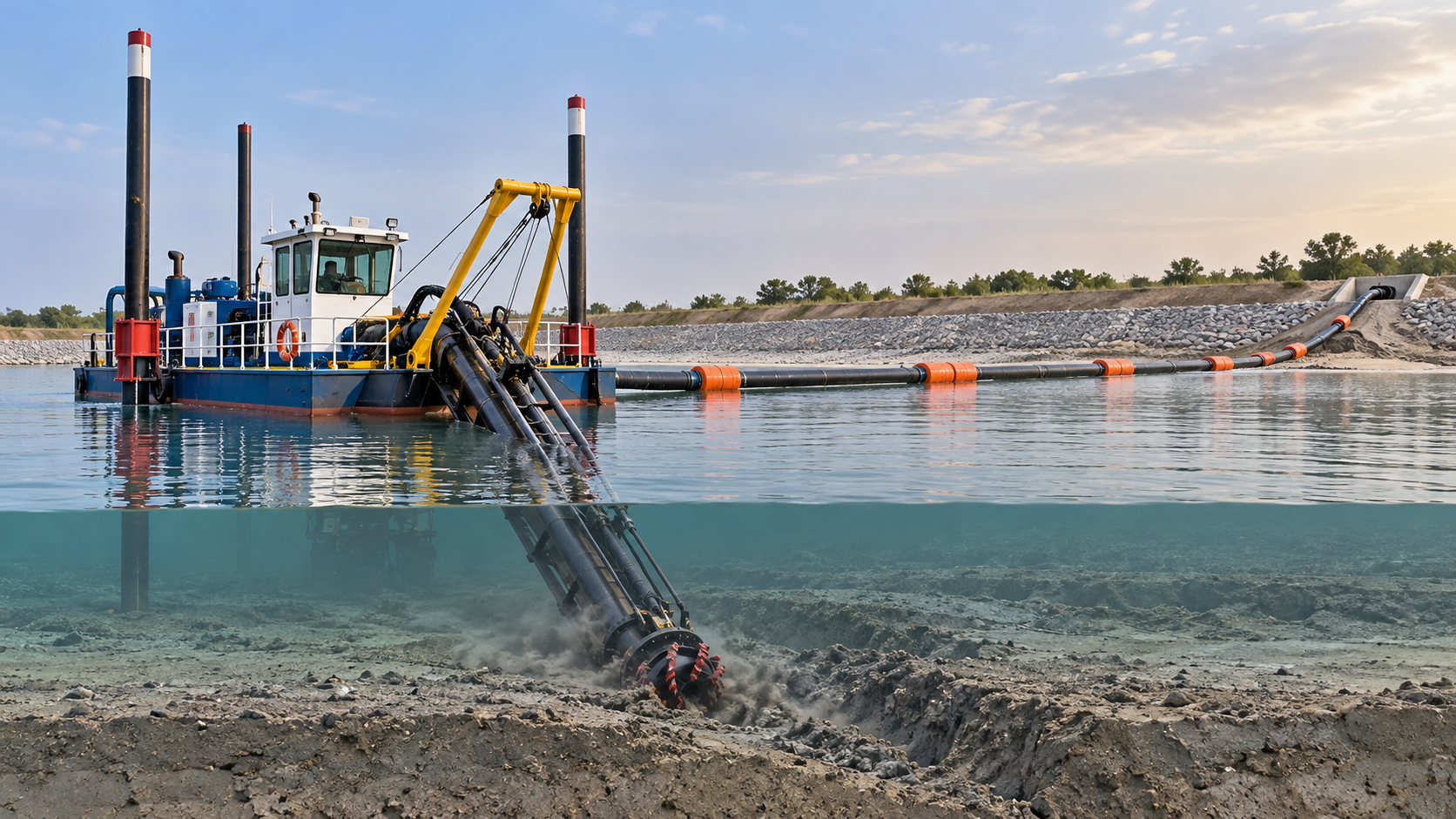 What water depth makes a small dredge practical for your project