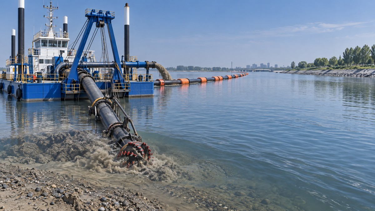 How a cutter head vessel performs in compacted riverbed material Hoe een snijkopvaartuig presteert in verdicht rivierbodemmateriaal