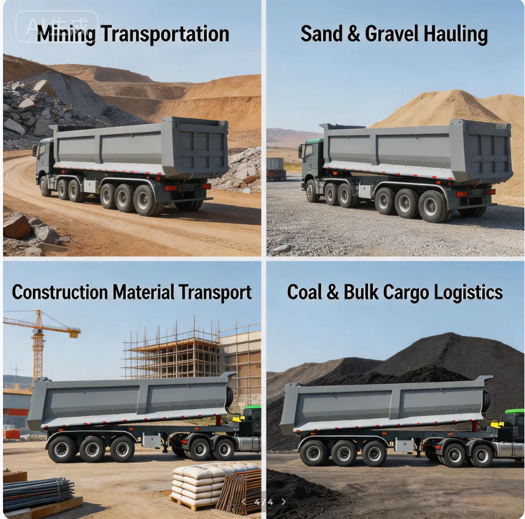 3 Axle Dump Semi Trailer(2) 3 Axle Dump Semi Trailer(2)