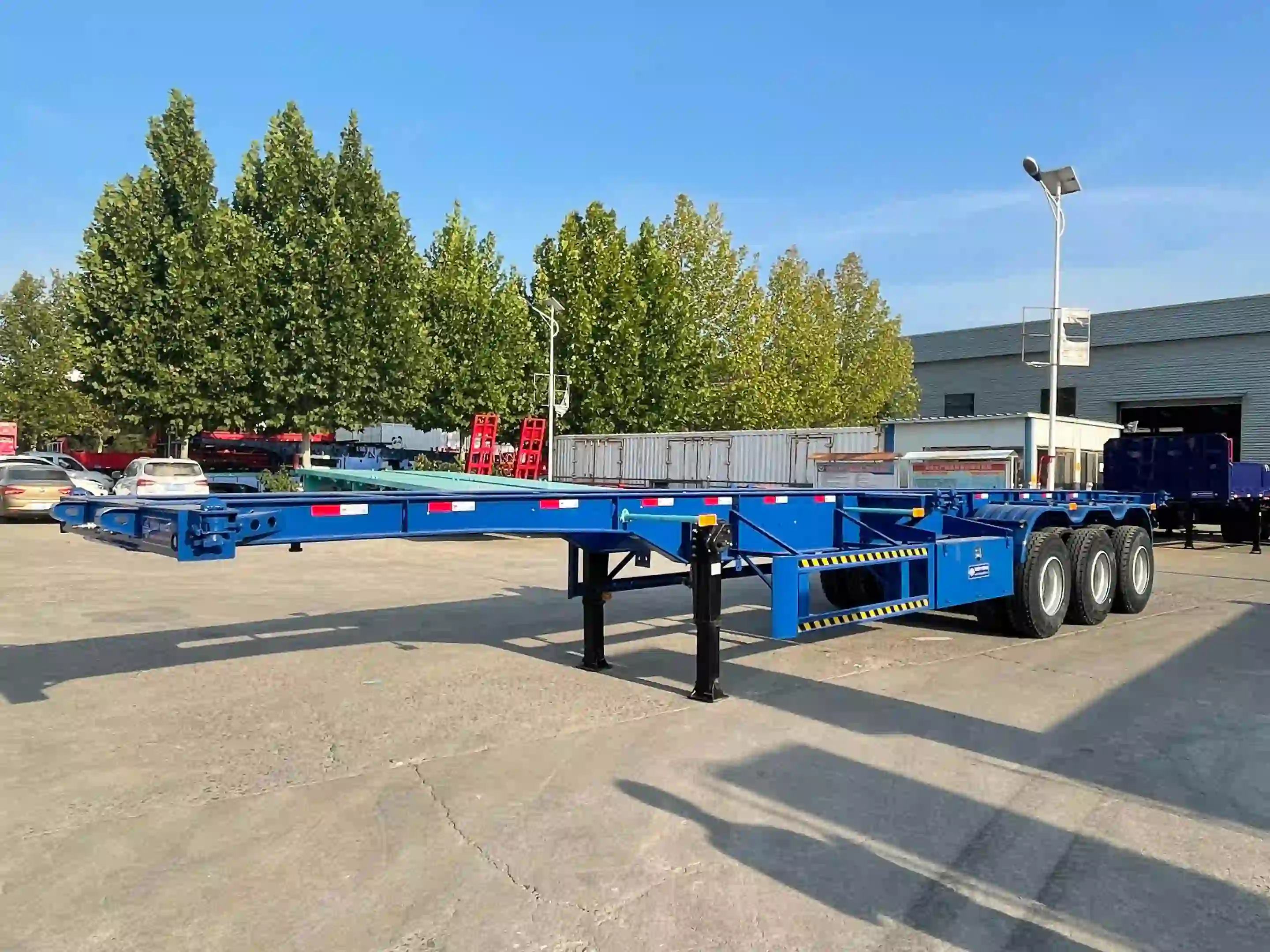 45-ft-Skelettanhänger mit 3 Achsen