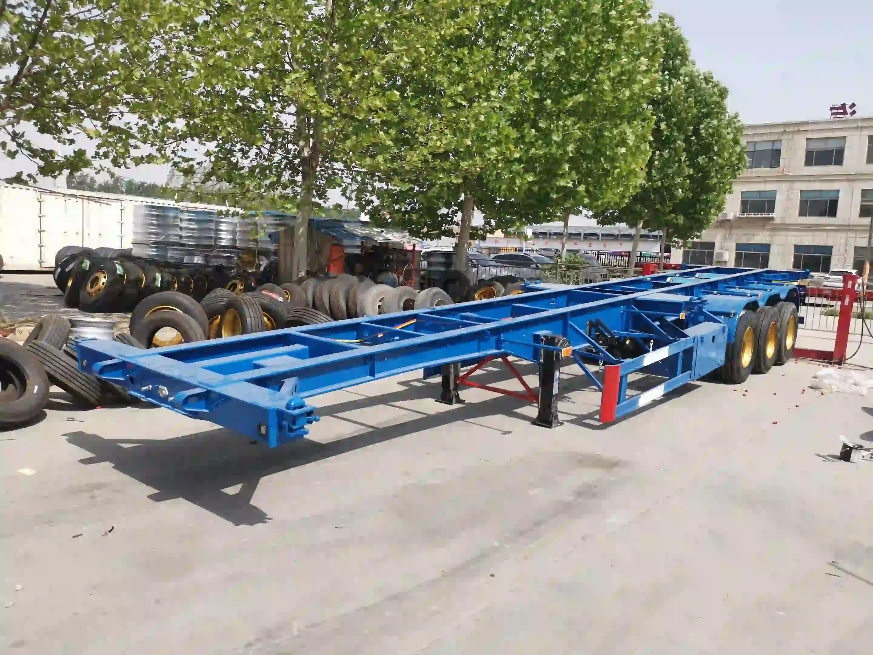 45-ft-Skelettanhänger mit 3 Achsen