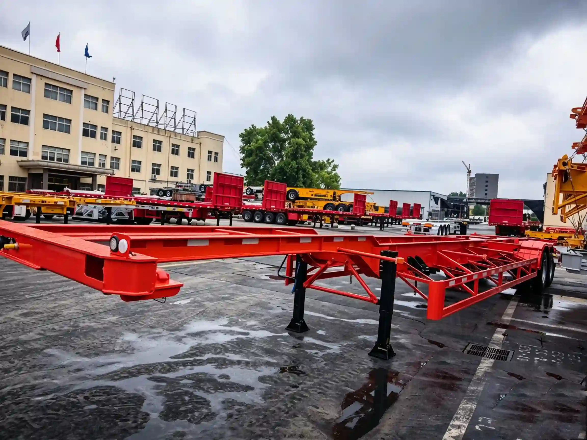 12m Skelett-Sattelauflieger mit 2 Achsen