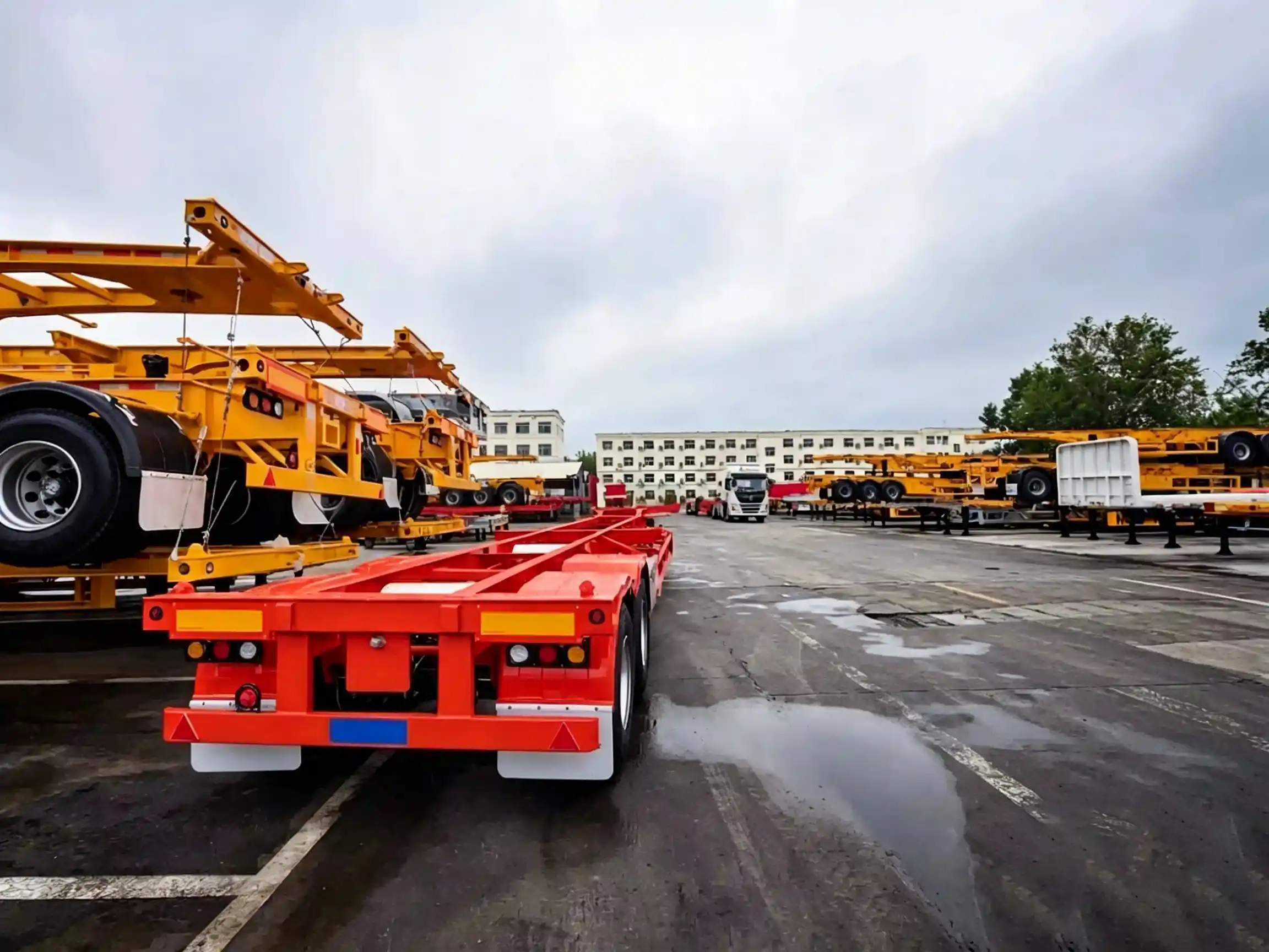 12m Skelett-Sattelauflieger mit 2 Achsen