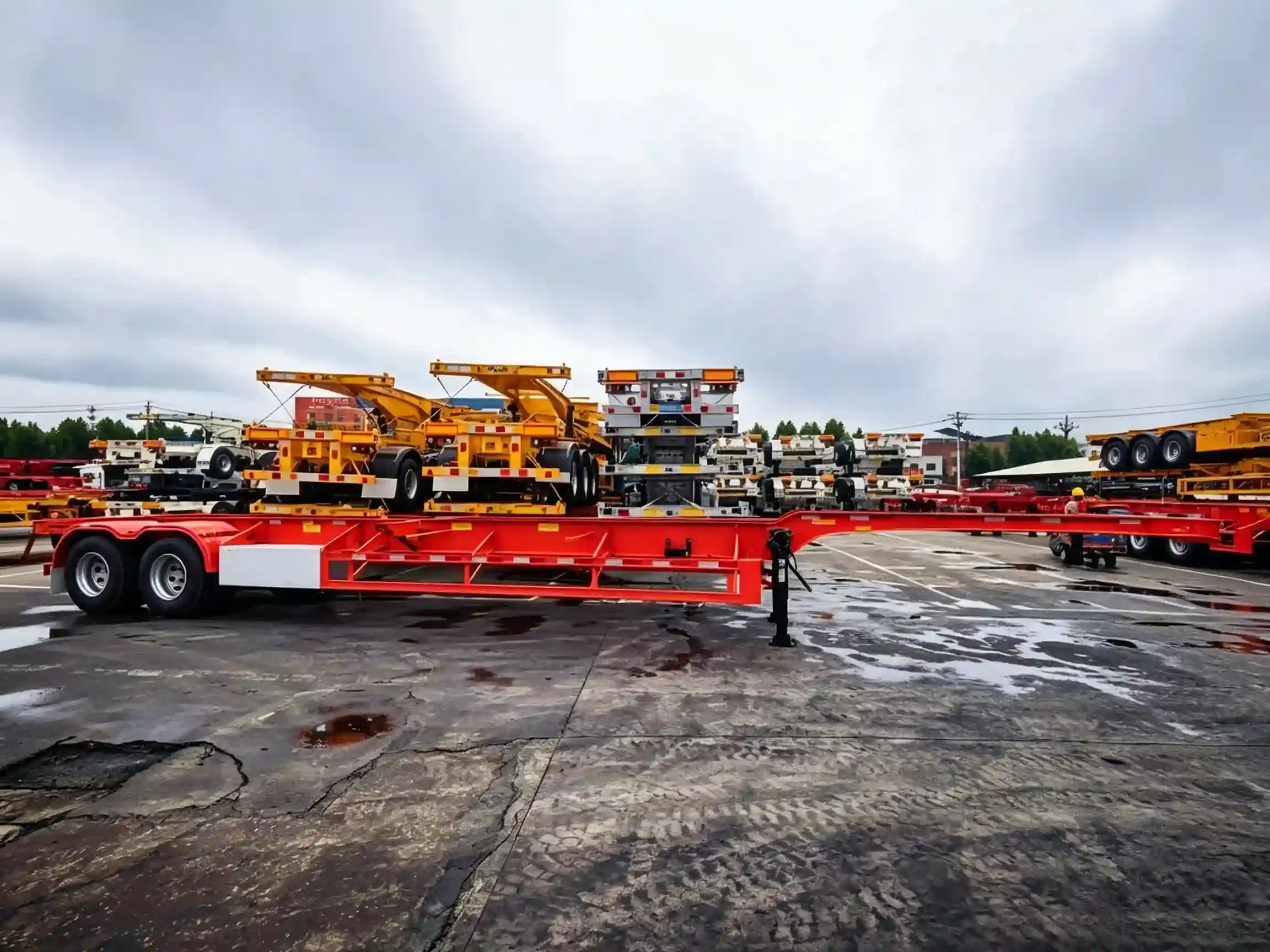 12m Skelett-Sattelauflieger mit 2 Achsen
