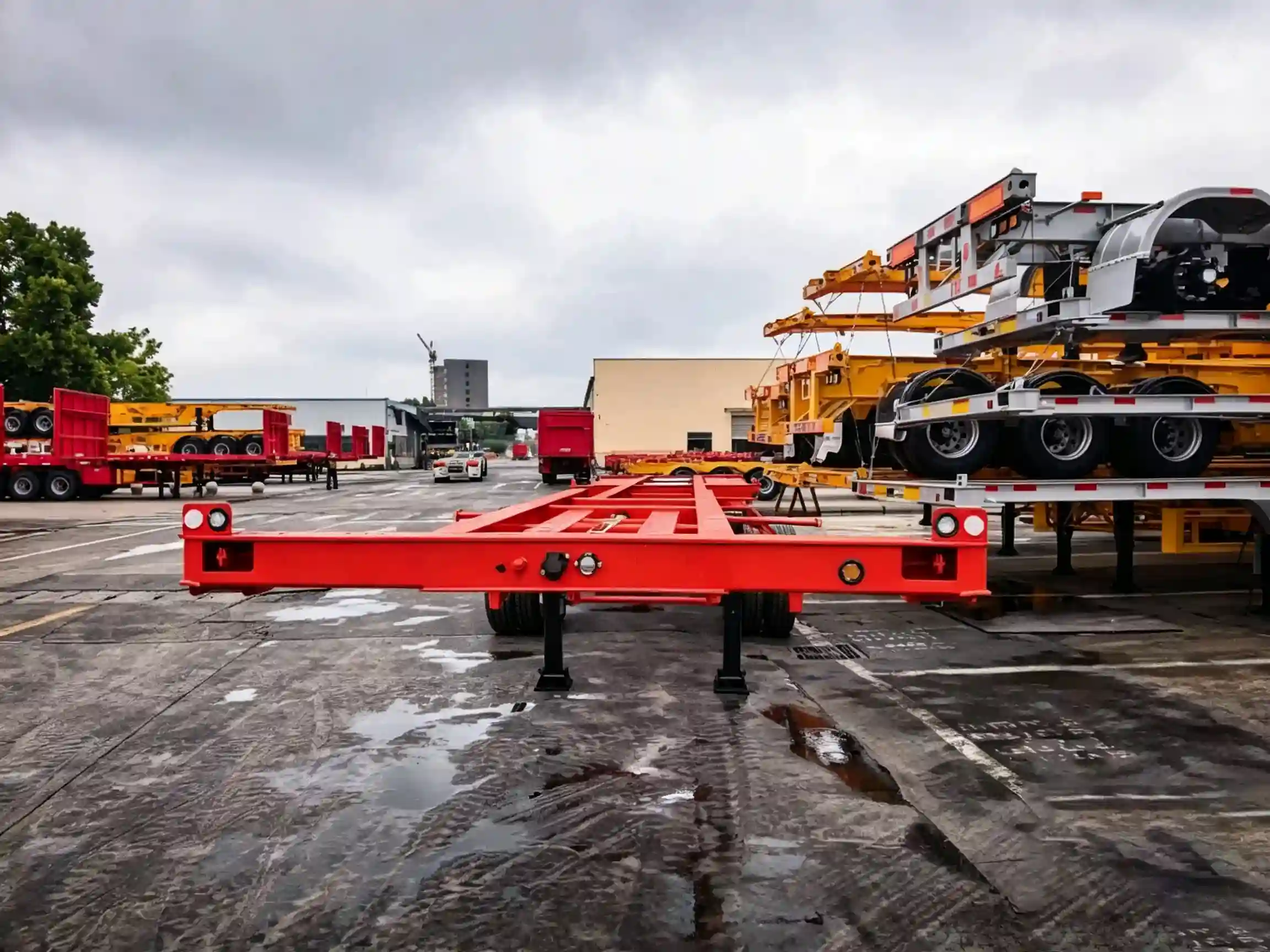 12m Skelett-Sattelauflieger mit 2 Achsen