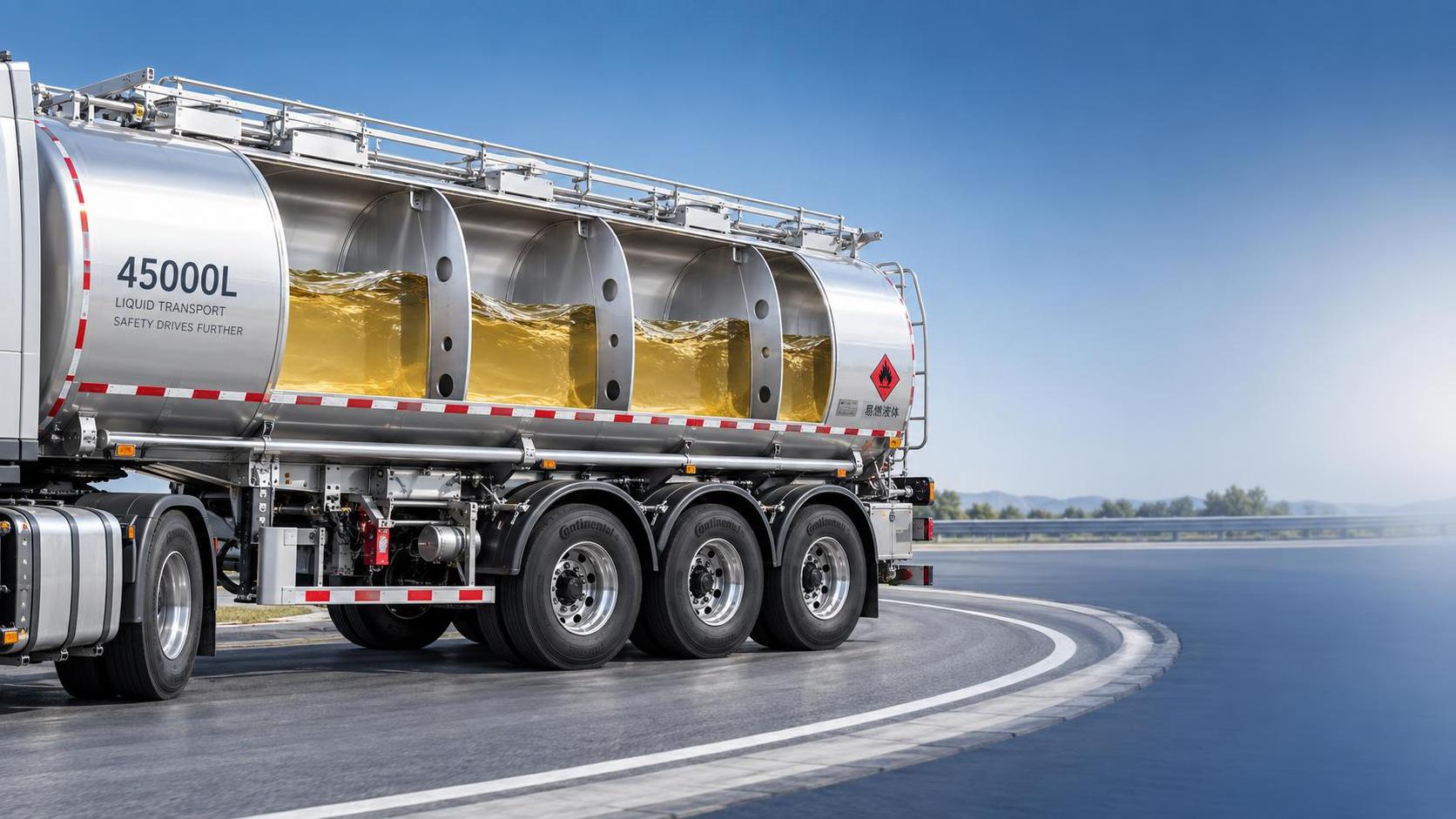 Was verursacht eine instabile Ölschwappbewegung bei einem 3-Achs-Öltankauflieger mit 45.000 L? What causes oil surge instability in a 3-Axle 45000L Oil Tanker Trailer