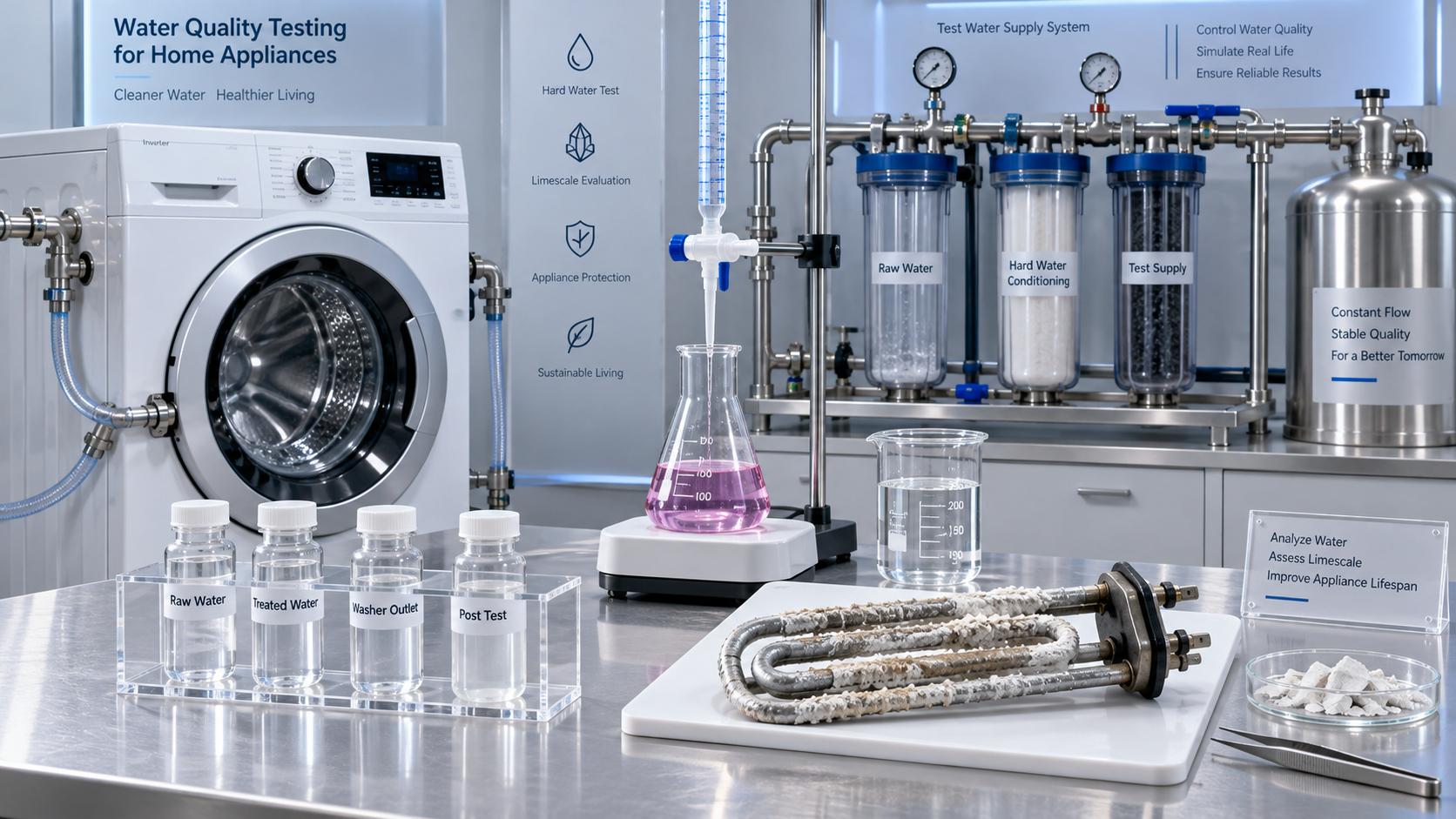 What to ask a washing machine manufacturer about hard-water testing