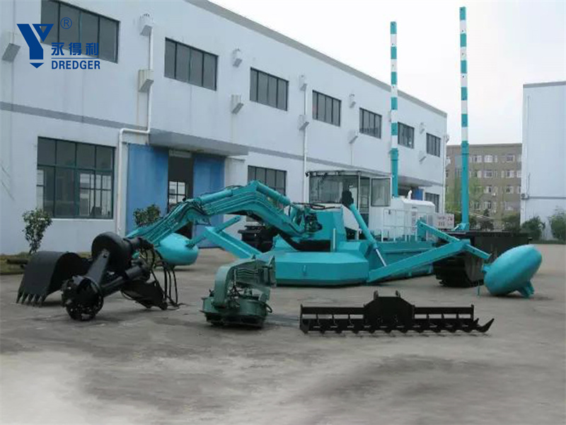 Amfibische multifunctionele baggermachine