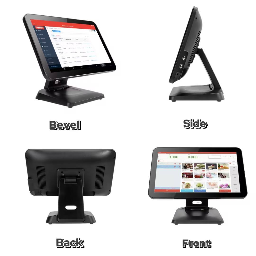 SCPOS 280FN 15.6 Inch Foldable Full Set POS Machine Win/Android OS 10-Point Capacitive Touch Screen HD SDK Cash Register Intel