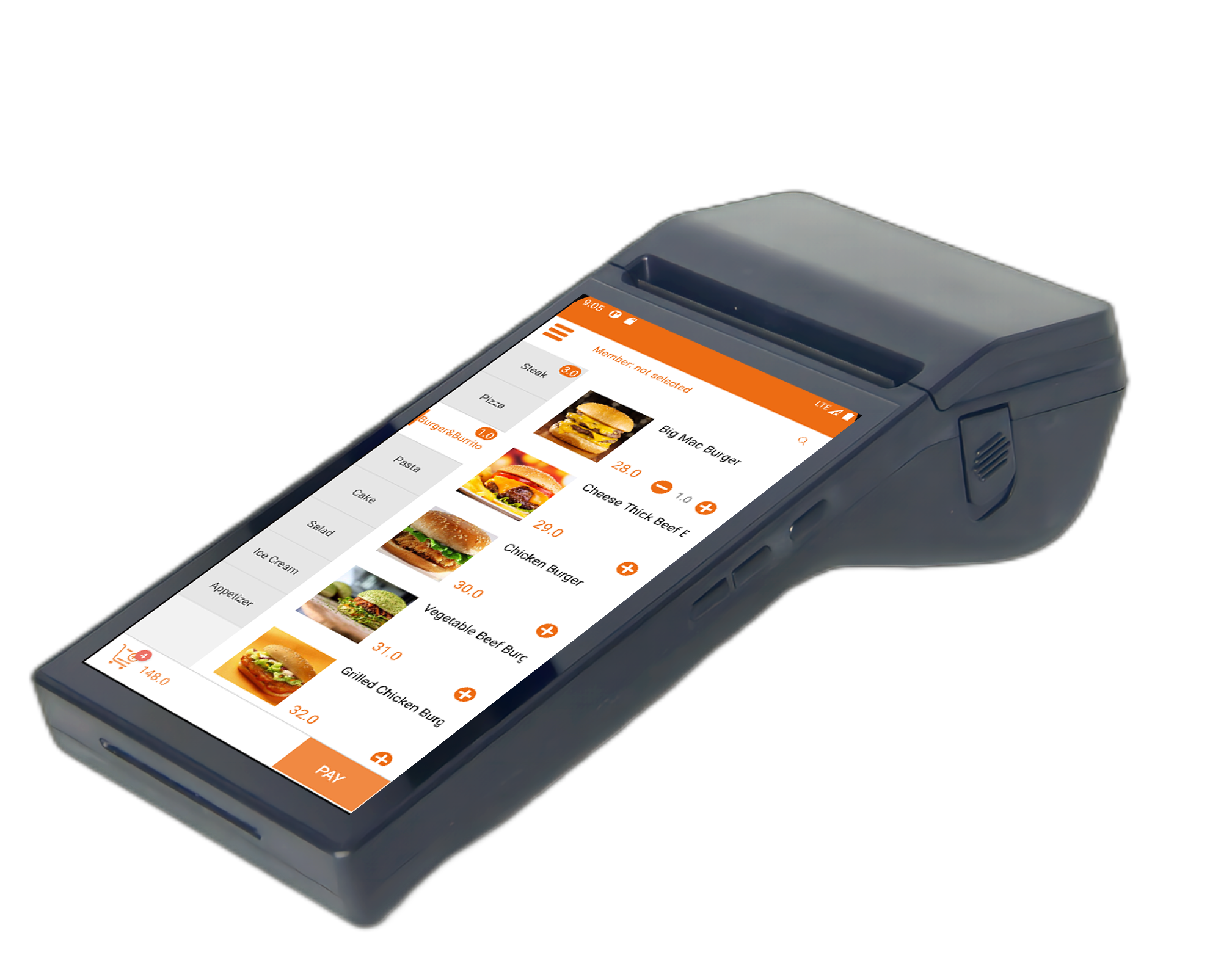 4G WF BT QR Scanner NFC Card Reader Android POS Payment Terminal Public Transportation Barcode Handheld 7-inch HD IPS SDK