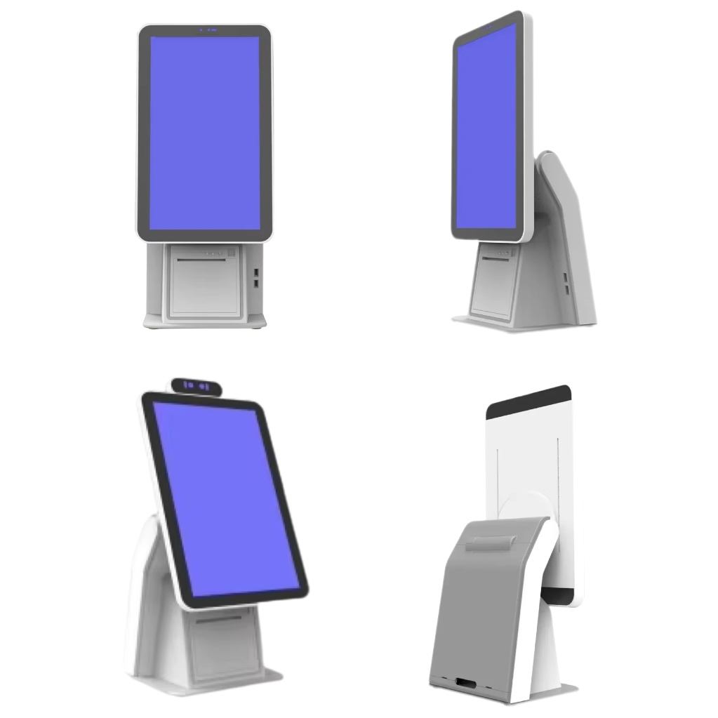 SCPOS Indoor Kiosk 15.6'' Touch Screen 1920x1080 Resolution Desktop POS System SDK Touch-Free Android Built-in 80mm Thermal