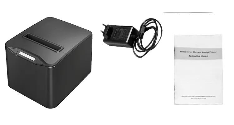 SCPOS USB Thermal Receipt Printer Automatic Cutter 80mm Paper 203DPI ESC/POS Sound/Light Alarm USB + LAN Interface 260mm/s