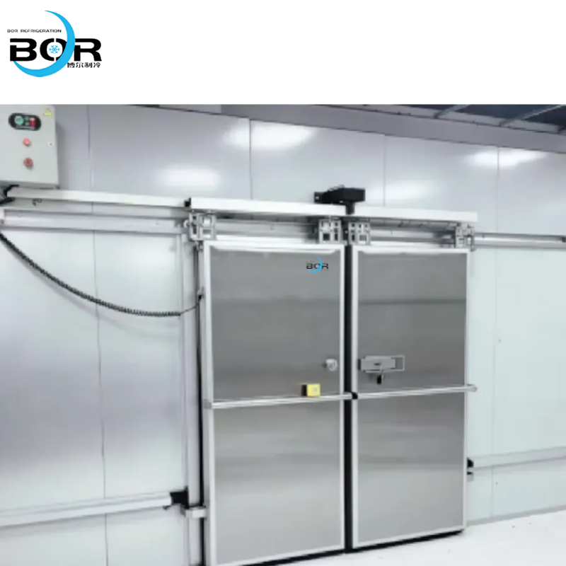 Porta deslizante elétrica (especificamente para câmaras frigoríficas)