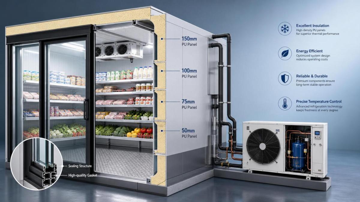 Como comparar a espessura do isolamento de câmaras frigoríficas de exposição para controlar o consumo de energia