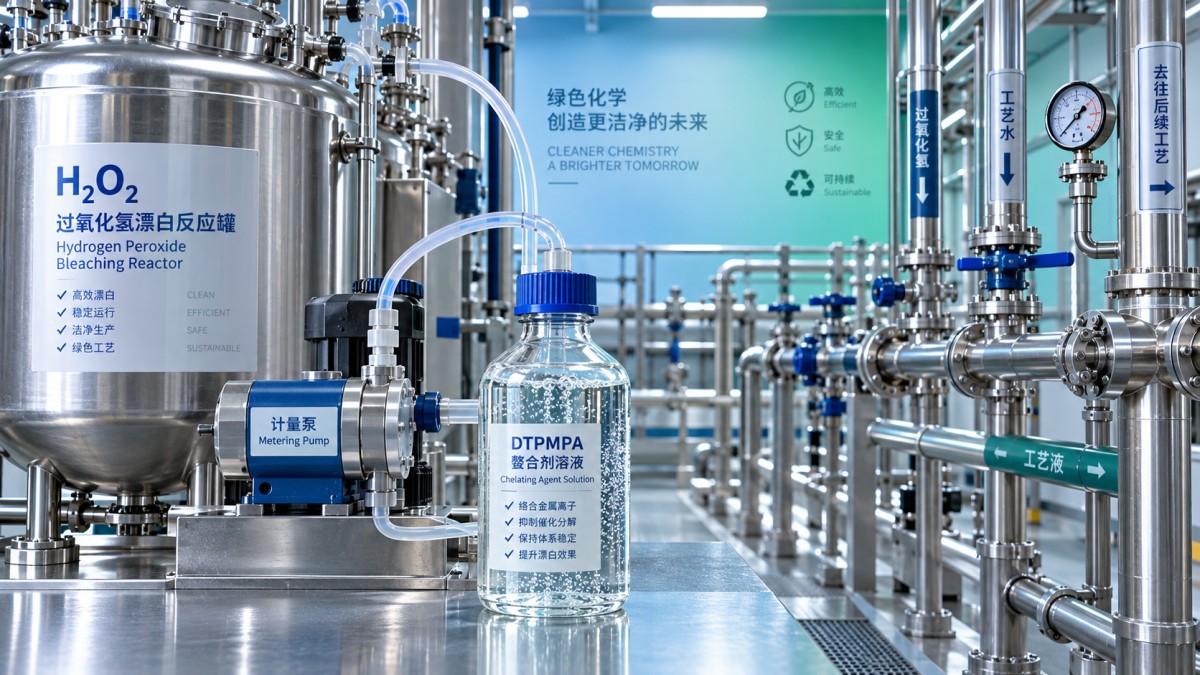 Can DTPMPA CAS 15827-60-8 stabilize peroxide bleaching systems? O DTPMPA CAS 15827-60-8 pode estabilizar sistemas de branqueamento com peróxido?