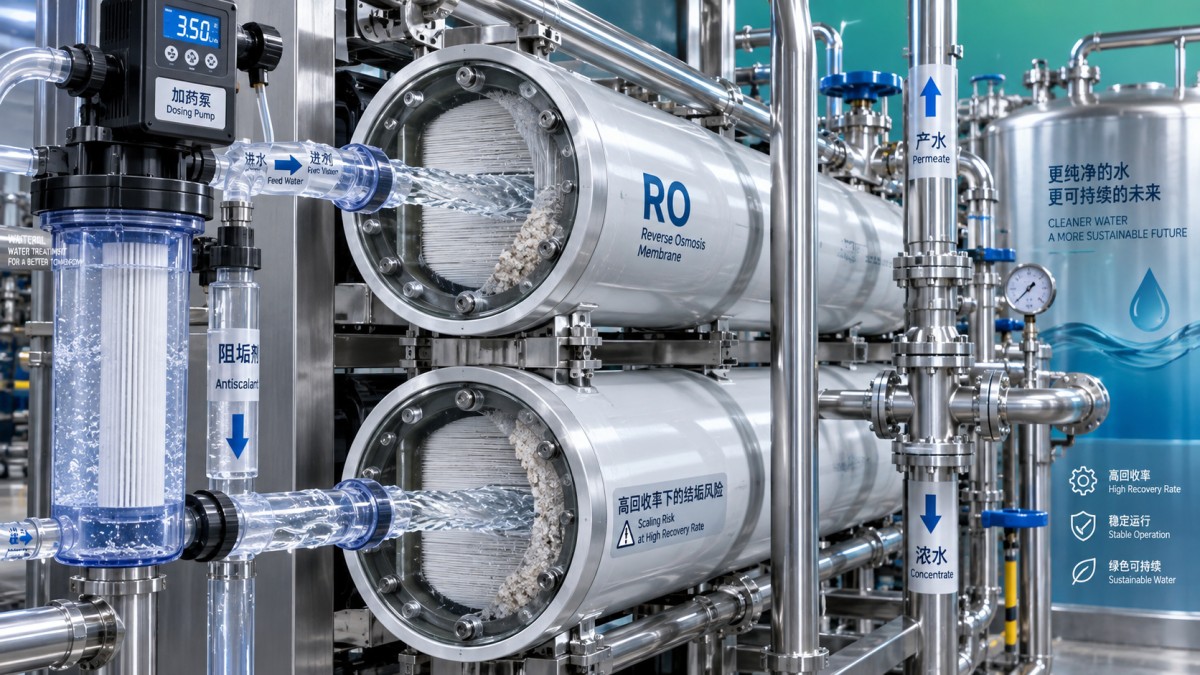 What causes RO antiscalants to fail at higher recovery rates? O que faz com que os anti-incrustantes para OR falhem em taxas de recuperação mais altas?