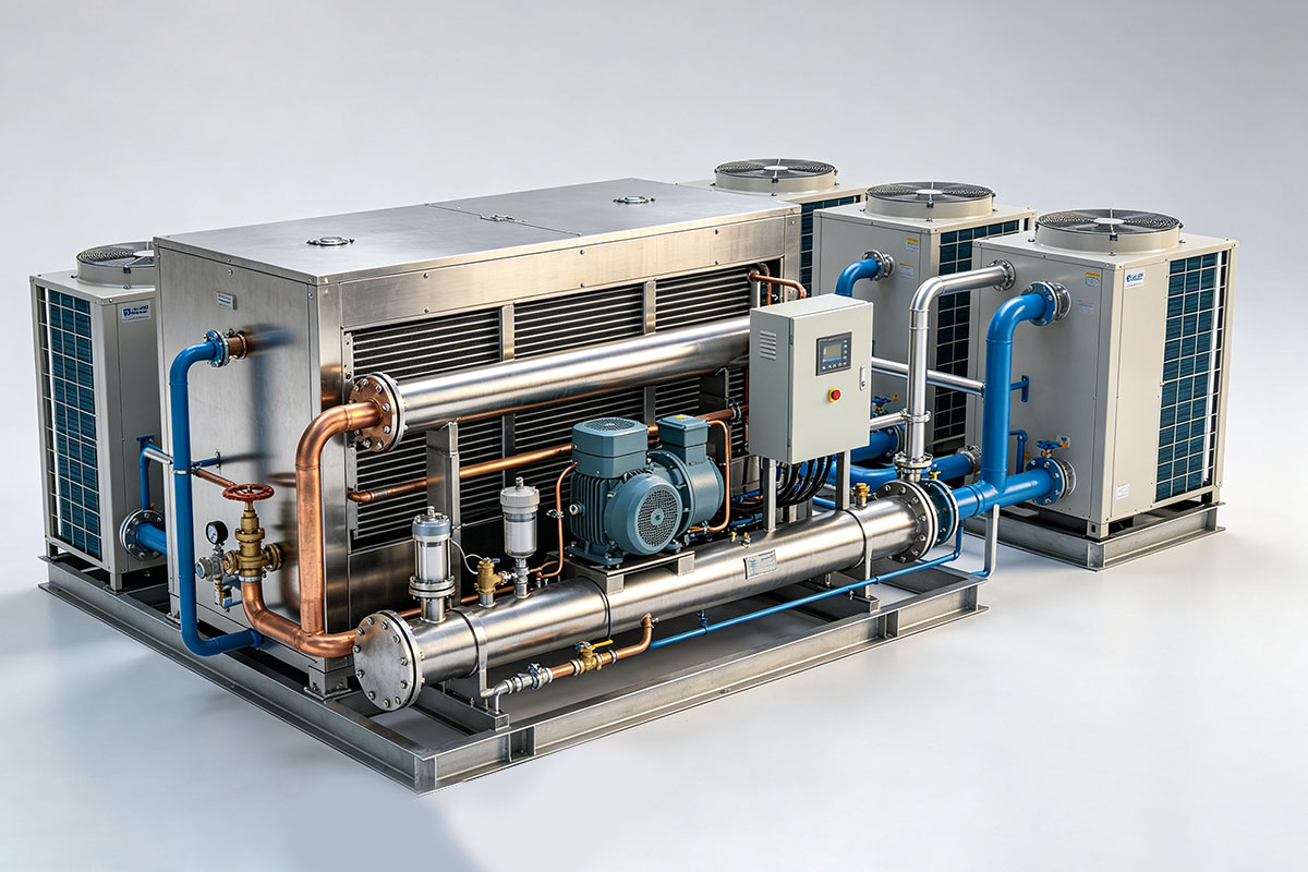 Aire acondicionado marino dividido refrigerado por agua | Refrigeración de alta eficiencia mediante circulación de agua de mar, diseño dividido para el control zonificado de la temperatura en grandes embarcaciones