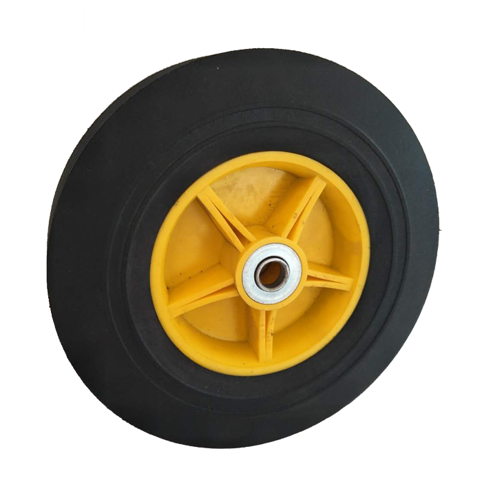 10-inch-yellow-durable-solid-rubber-wheel